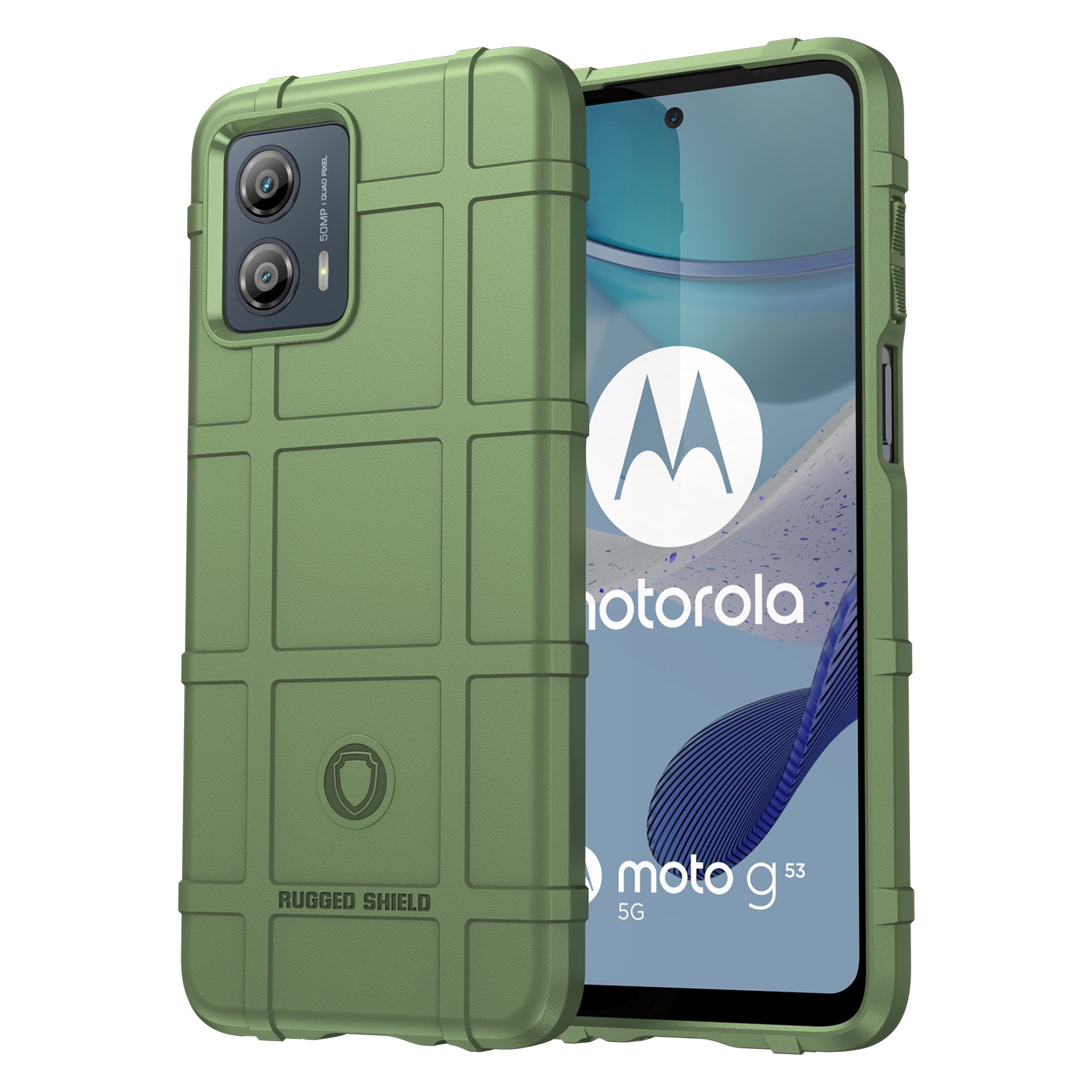 TPU Phone Cover For Motorola Moto G53 5G Rugged Square Grid Texture Drop-proof Mobile Phone Case TPU Phone Cover For Motorola Moto G53 5G Rugged Square Grid Texture Drop-proof Mobile Phone Case